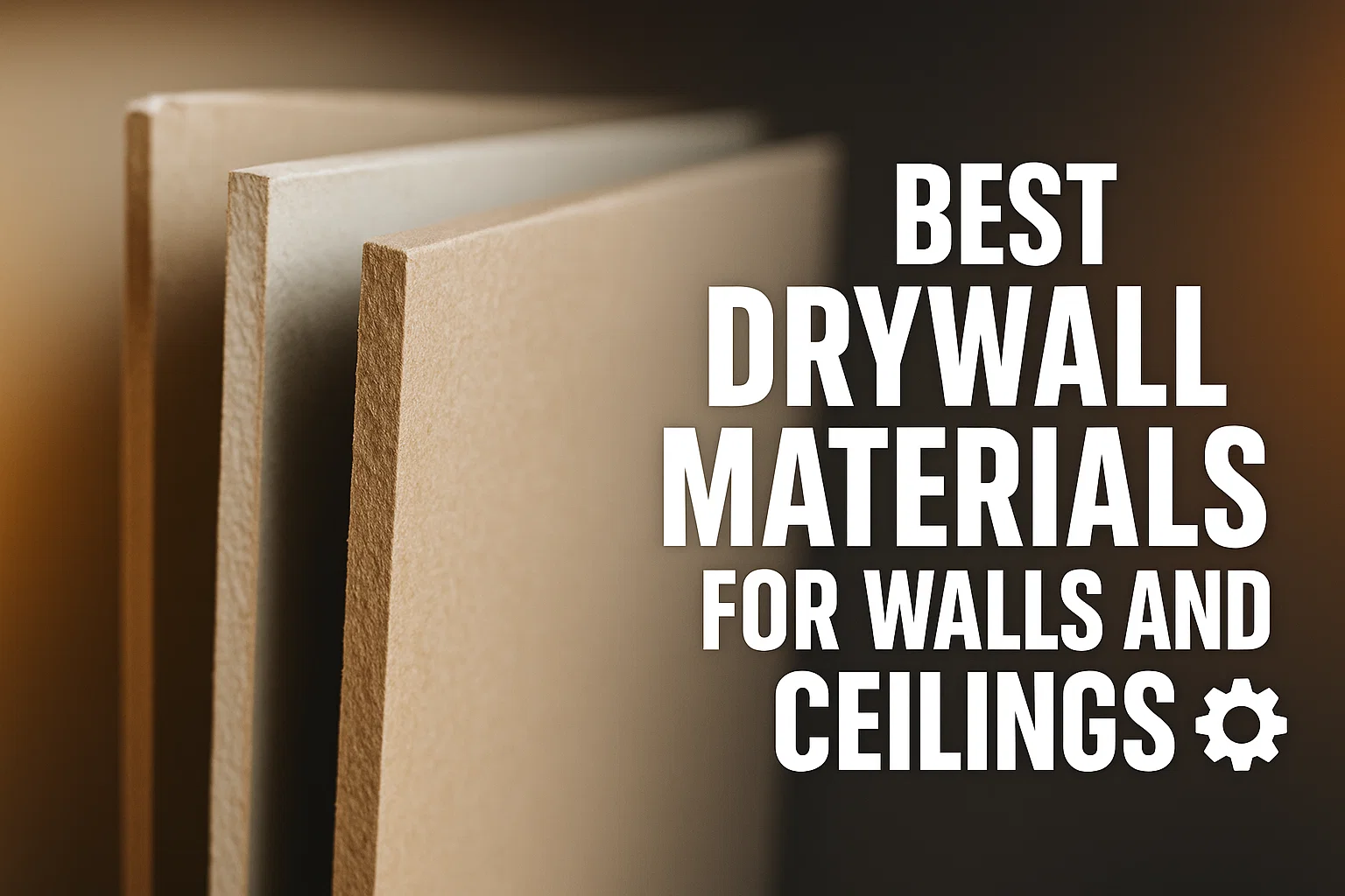 Drywall Materials for Walls and Ceilings